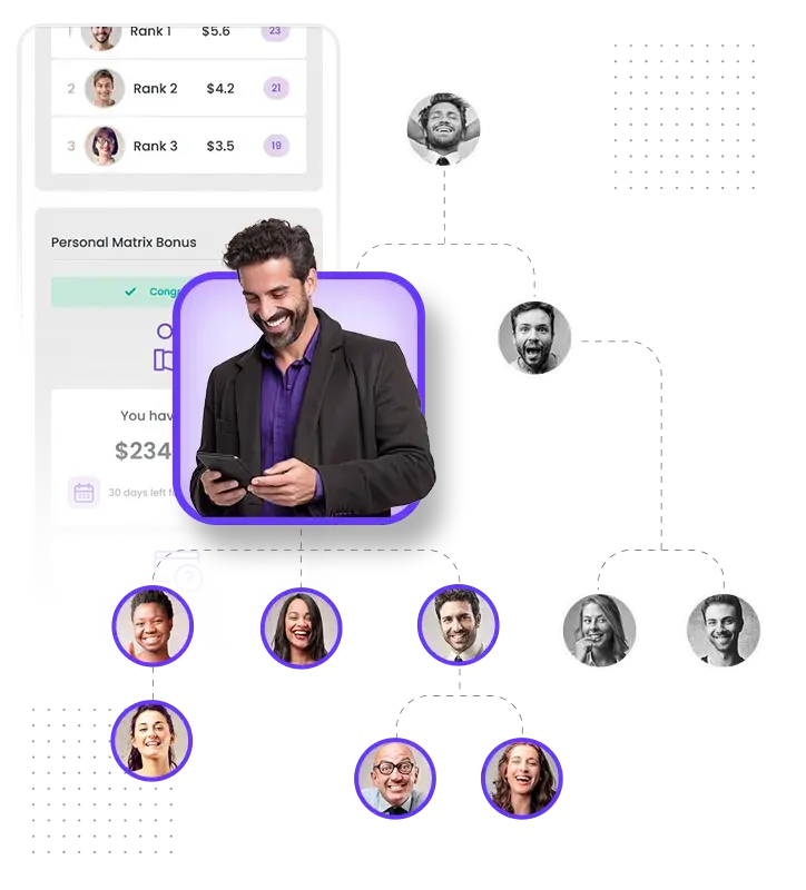 Alcanza el exito en mercadeo en redes aprovechando herramientas avanzadas para hacer crecer tu equipo, maximizar tus ganancias y simplificar tu camino hacia la libertad financiera.